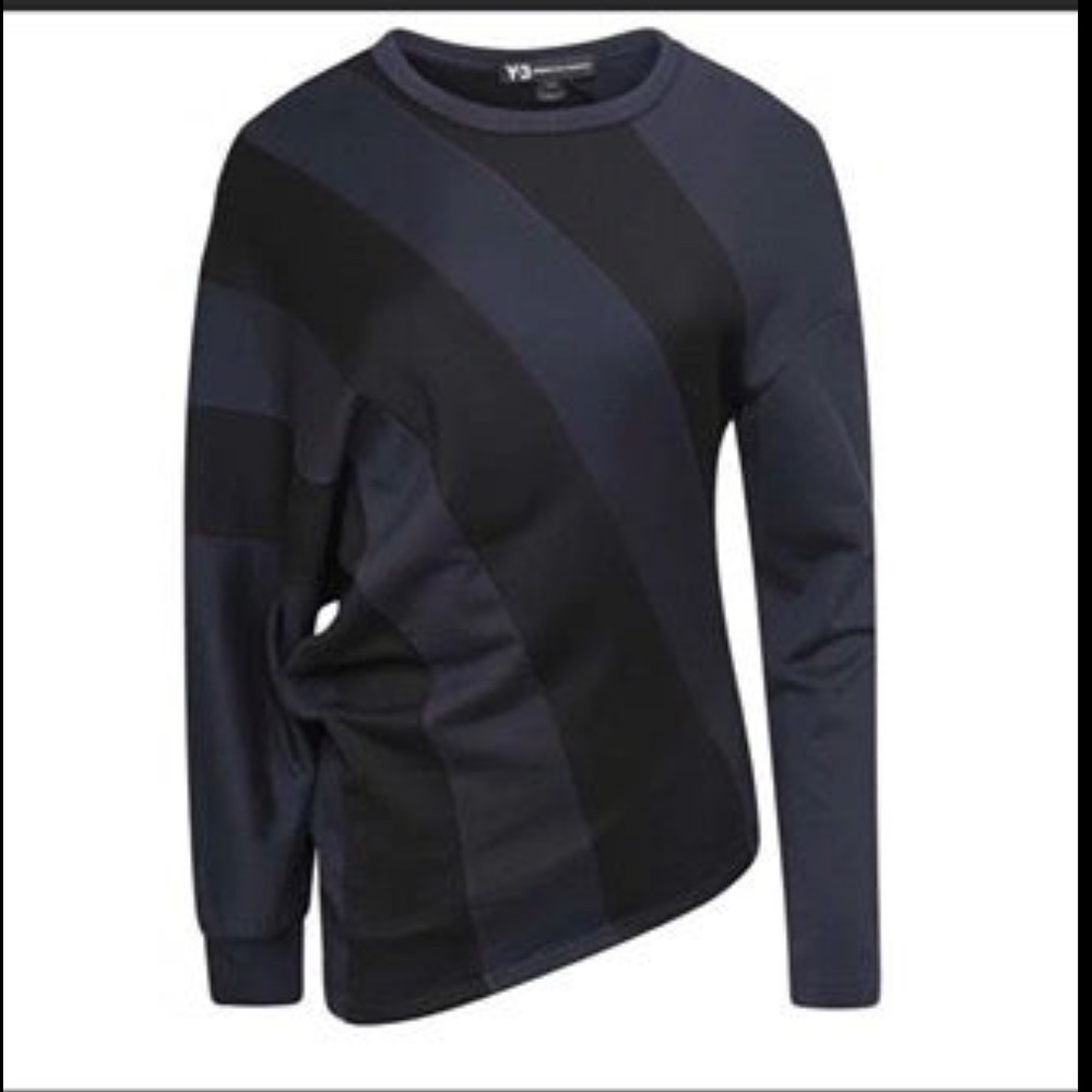 adidas Y-3 by Yohji Yamamoto Bold Stripe asymmetrical/Sweatshirt NWT